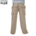 thumbnail image 3 of Pro Club Men's Heavyweight Fleece Cargo Sweatpants Khaki, 3 of 4