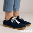 thumbnail image 5 of Cushionaire Tock Genuine Leather Lace-Up Casual Sneakers for Women – Retro-Inspired Tennis Shoe with Gum Rubber Outsole, Cushioned Arch Support, Lightweight Low Top Trainer, 5 of 15