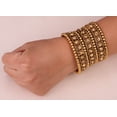 thumbnail image 2 of Multilayer Rhinestone Stretch Cuff Bracelets for Women Fit Wrist Circumference 6.5 to 7.5 inch, 2 of 5