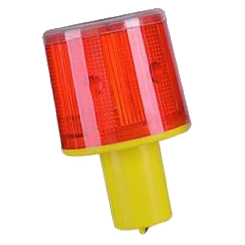Solar LED Round Caution Warning Lights Lamp Traffic Alarm Flash Light E 
