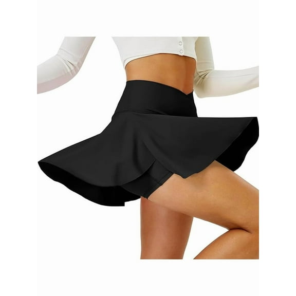 Funidos Women's Pleated Tennis Skirt Golf Skorts for women High-Waisted Workout Skirt with Built-in Shorts phone Pocket Perfect for Tennis Yoga Running