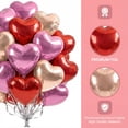thumbnail image 4 of Juego de globos en forma de corazón Viaecone, 18 pulgadas, 30 unidades, rojo y rosa, 4 of 9