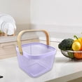 thumbnail image 6 of Wire Storage Basket with Wooden Handle, Ventilated Metal Mesh Fruit and Vegetable Basket, Portable Iron Organizer for Kitchen Countertop, Pantry, and Dining Table, 6 of 8