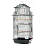 SalonMore 39" Bird Parrot Cage Canary Parakeet Cockatiel Bird Cages Black