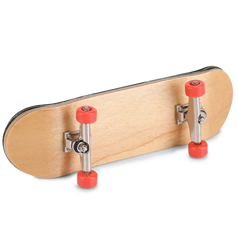 Portable Stress Relief Toy, Red Maple Wood Fingerboard Skateboard