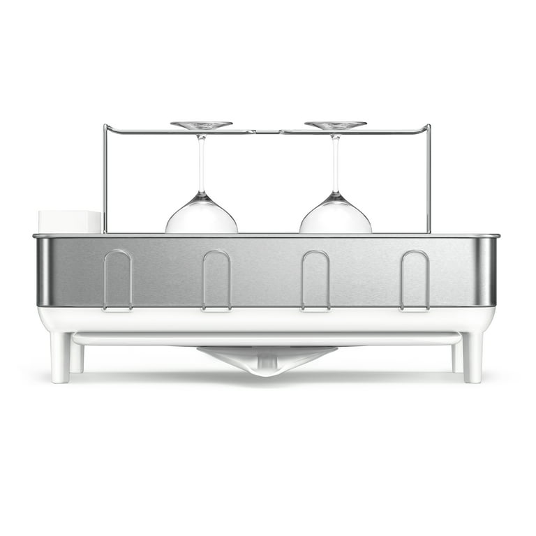 Best Buy: simplehuman Kitchen Dish Drying Rack With Swivel Spout