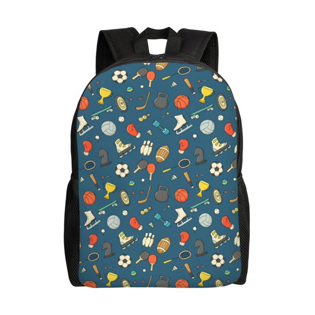 Disketp Sports Ball Mochila Unisex de Apertura Lateral Completa, Mochila para Laptop para Escuela, Trabajo y Viajes