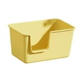 thumbnail image 4 of Open Top Cats Litter Box Bedpan Toilette Sand Box Container with High Sides Pet Yellow, 4 of 9