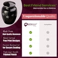thumbnail image 3 of Best Friend Services Ottilie Paws Pet Urn-LRG, Ebony/Horz Pewter Paws, 3 of 4
