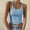 *Light Blue, variant on ClodeEU Women's U Neck Spaghetti Strap Tank Top,Solid Color Casual Slim Camisole Light Blue,Womens Plus L
