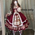 thumbnail image 1 of KOSAHIKI-vestido de Navidad Lolita para mujer, ropa Kawaii con volantes de encaje, de manga larga, a cuadros de princesa roja, 2024, 1 of 5