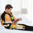 thumbnail image 6 of Lsque Sunflower Gnomes 5 Pattern Long Sleeve Pajama Set for Men - Soft 2-Piece Sleepwear and Loungewear Set with Pockets, Comfy Nightwear-X-Large, 6 of 7