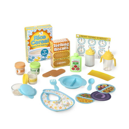 Melissa & Doug Mine to Love Deluxe Baby Care Play Set (48 Pieces – Doll + Accessories to Feed, Bathe, Change, and Cuddle, Great Gift for Girls and Boys - Best for 3, 4, 5, and 6 Year (Best Way To Bathe A Baby)