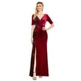 thumbnail image 5 of Wedding Dress Wedding Guest Dresses for Women Evening Dress Party Dress sleeveless open-back dress wine ribbon slit dinner dress bridesmaid dress, 5 of 6