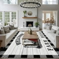 thumbnail image 4 of Area Rug for Living Room, Farmhouse Cabin Non-Slip Indoor Large Carpet for Bedroom/Dining Room, Country Vintage House Wood Grain Pliad Washable Low-Profile Rectangle Floor Runner Rugs - 5 x 7 Ft, 4 of 7