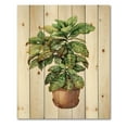 thumbnail image 3 of Designart 'Green Croton In Clay Flowerpot' Traditional Print on Natural Pine Wood, 3 of 5