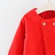 thumbnail image 5 of Gibobby Abrigos de invierno para niños y niñasNiños pequeños bebés niñas niños invierno sólido manga larga botón capa tipo ropa abrigo chaqueta(Rojo, 18-24 Meses), 5 of 5