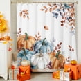 thumbnail image 4 of Shower Curtain 54"W x 78"L Fall Thanksgiving Pumpkins Autumn Leaves Fabric Shower Curtains Set with Hooks Water Repellent Bathroom Curtains Machine Washable Bathroom Accessories, 4 of 6
