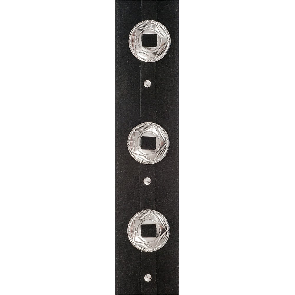 D'Addario Planet Waves Deluxe Suede Guitar Strap with Conchos Black