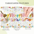 thumbnail image 6 of Birthday Gift Colorful Stars Funny Round Tablecloth Waterproof Wipeable Tablecloth Cover Home Restaurant Kitchen Picnic Party Decoration 60 Inch Circular Tablecloth for 20-47 Inch, 6 of 6