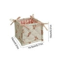 thumbnail image 3 of CuiLiyq Quilted Fabric Desktop Storage Basket for Home and Office Organization, for Stationery and Cosmetics, Folding Storage for Gifts Home Decoration, 5.7" x 5.5" x 5.5" (Pink), 3 of 6