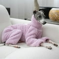 thumbnail image 2 of HQREA Winter Italian Greyhound Pajamas Fleece Warm Dog Jumpsuit Pet Sweater for Whippet, 2 of 6