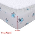 thumbnail image 6 of Sleepdown 100% Cotton Flannel Sheets Twin Size Bed Sheets Set with Deep Pockets, Brushed Flannel with Elastic Fitted Sheet Set, Soft & Cozy Sheets - 3 Piece Bedding and Pillowcase set, Blue Floral, 6 of 8