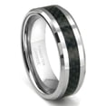 thumbnail image 1 of Andrea Jewelers Tungsten Carbide Black Carbon Fiber Wedding Band Ring Sz 13.5, 1 of 4
