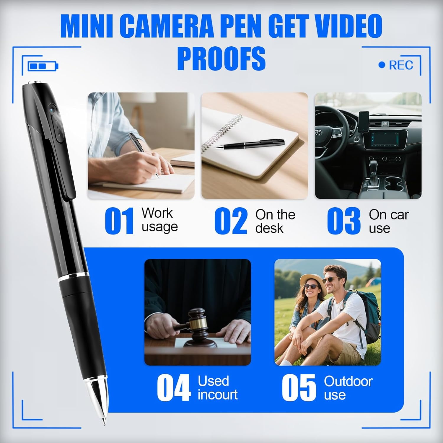 Mini Camera 1080P Full HD Video Recorder, USB Charging, Security Camera