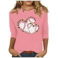 thumbnail image 2 of T-Shirt à Manches Longues pour Femmes Seductiva jusqu'à 50 % de Rabais T-Shirt de Maman de Baseball pour Femmes T-Shirt Graphique Cœur de Baseball T-Shirt Drôle à Manches Courtes, 2 of 5