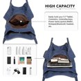 thumbnail image 2 of sac Main Femme Toile Vintage Plusieurs Poches Sacs Ports Paule, 2 of 4
