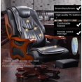 thumbnail image 1 of Modern Ergonomic Office Chairs Computer Armchair Designer Recliner Leather Chair Lounge Italian Swivel Fauteuil Home Furniture My Lux Decor Round, 1 of 18