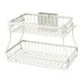 thumbnail image 1 of Cesta de almacenamiento de cocina, especiero, contenedor de almacenamiento extraíble, estable, 2 niveles, cesta de frutas, cesta de pan, bocadillos, 1 of 8