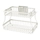 thumbnail image 1 of Cesta de almacenamiento para encimera, 2 cestas de frutas, desmontable, multiusos, resistente, para pan y refrigerios. Blanco, 1 of 8