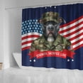 thumbnail image 4 of Happy Father's Day Honoring Veterans Pitbull in Army Uniform Shower Curtain Terrier Dog Lover Waterproof Bathroom Bathtub Curtain - 13007, 4 of 5