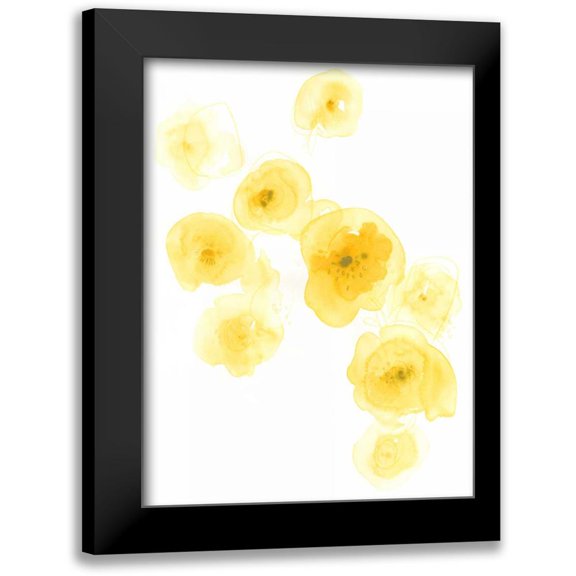 Vess, June Erica 12x14 Black Modern Framed Museum Art Print Titled - Falling Blossoms III