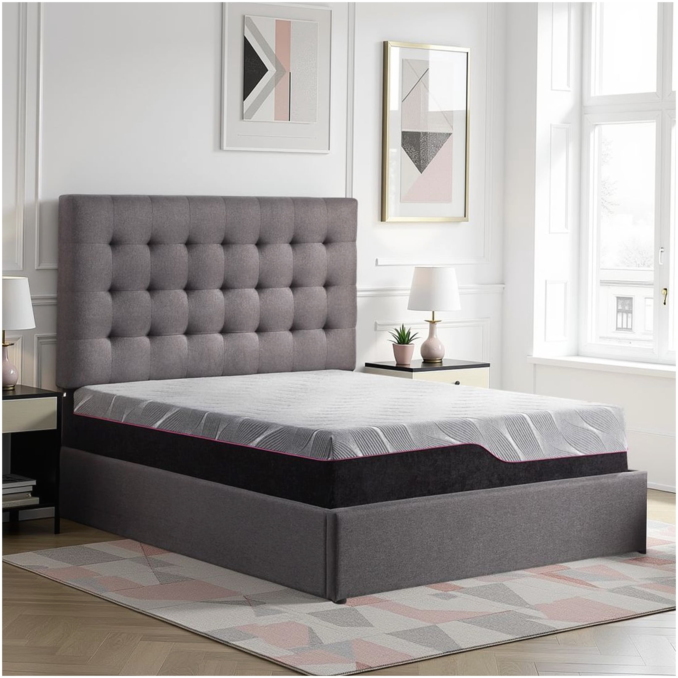 CHAMPFLAG California King Size 11" Cooling Gel Memory Foam Mattress, Medium Firm, CertiPUR-US, Motion Transfer Reduction
