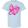thumbnail image 3 of Inktastic Breast Cancer Awareness Pink Ribbon Around Heart T-Shirt, 3 of 5