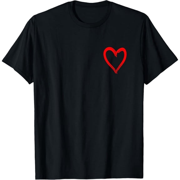 Red Heart Funny Cute Design for Men and Women T-Shirt