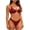Wine., variant on Agkizg Solid Color Spaghetti Strap Bikini Set,Two Piece Split Swimsuit with Top and Bottoms,Trendy Bathing Suits for Beach Pool Vacation (Women's)