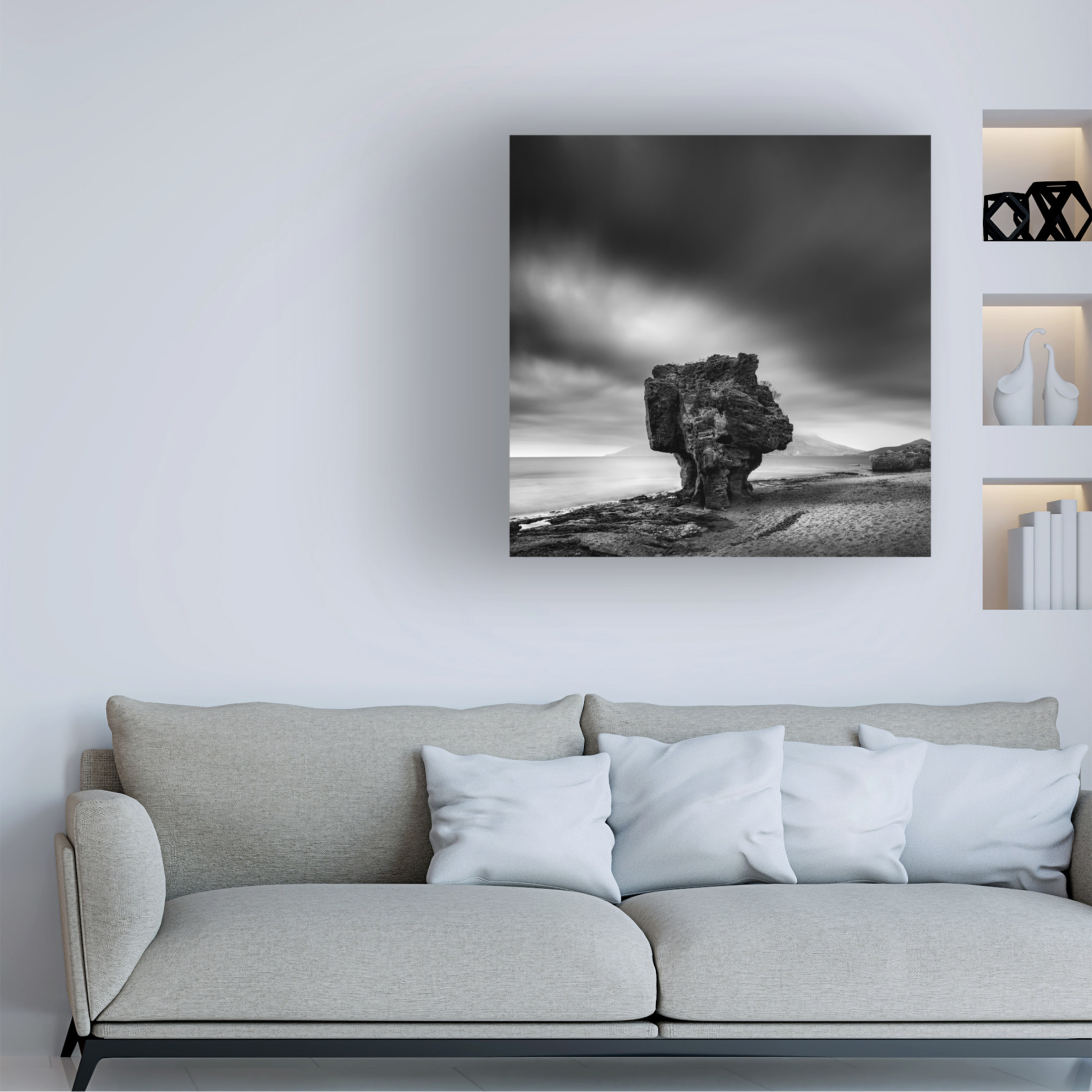 Canvas Wall Art - George Digalakis 'The Guard' Wall Art for Living Room, Bedroom, or Office D?cor by Trademark Fine Art - 14 x 14 Inches