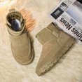 thumbnail image 3 of Men's Slip-On Fleece Lined Short Winter Snow Boots, Adult Male Round Toe Suede Upper Footwear with Thick Platform Outsole for Cold Season Daily Wear, 3 of 7