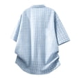 thumbnail image 5 of COSFO Men Button Down Shirt Short Sleeve Cotton Plaid Summer Shirts Loose Fit with Pocket Collared Casual Tops, 5 of 8