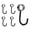 19mm, variant on 5 Pack Stainless Steel Closet Rod Hooks, Black Heavy Duty Utility Hooks for Hanging Pots,Pans,Mugs,Towels,Oven Mitts,Adjustable J Typed Kitchen Hooks Fit for 19mm Rod