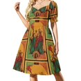 thumbnail image 1 of BURNING SPEAR Vestido de manga corta vestido de invitado de boda 2025 Ropa femenina, 1 of 6