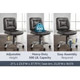 thumbnail image 2 of BrylaneHome 500 Lbs. Weight Capacity Armless Office Chair, 2 of 5