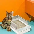 thumbnail image 1 of QTOCIO Semi Enclosed High Bar Cats Litter Box With Splashs Proof Designs And Removable Cover Extra Large Space Suitable For Adult Cats, 1 of 4