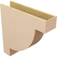 thumbnail image 5 of 8"W x 32"D x 32"H Thin Alpine Rough Cedar Woodgrain TimberThane Corbel, Primed Tan, 5 of 6