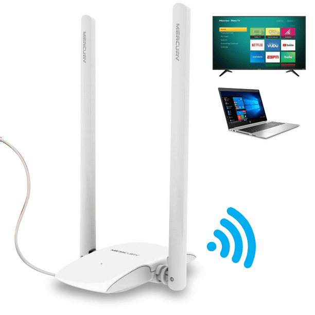 Antena Wifi Usb Rompemuros Mercusys MW300UH 300mbps 2.4ghz Blanco Mercusys MW300UH Walmart en linea