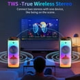 thumbnail image 5 of JYX Party Speaker with Wheels for Outdoor, Bluetooth Speaker with 2 Microphones, Dual 8'' Subwoofer Deep Bass, Rgb Lights, T38-T, 5 of 13